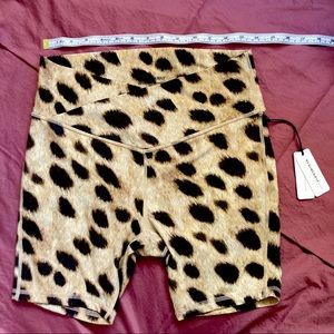 NWT WeWoreWhat Active Chetah Print Biker Shorts